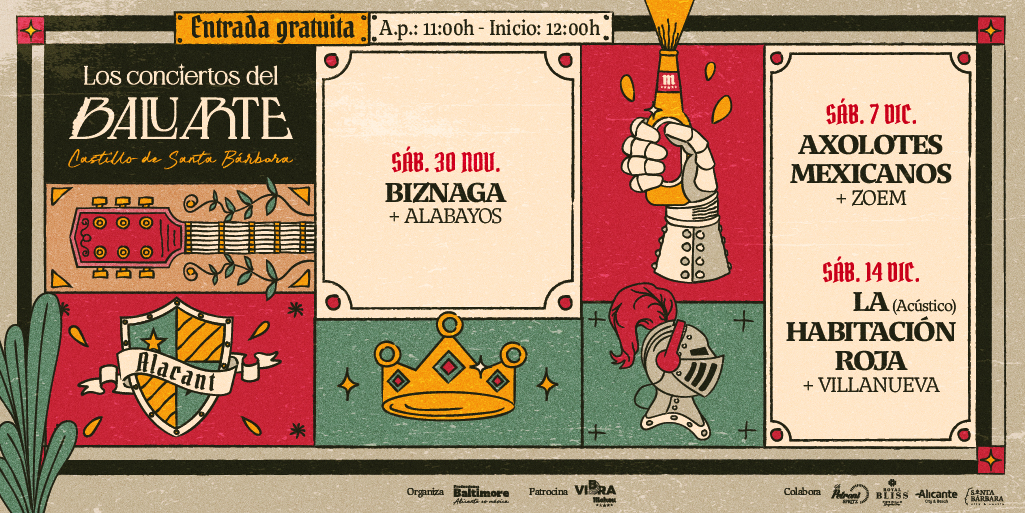 Biznaga y Alabayos cierran el mes de noviembre en Los Conciertos del Baluarte 