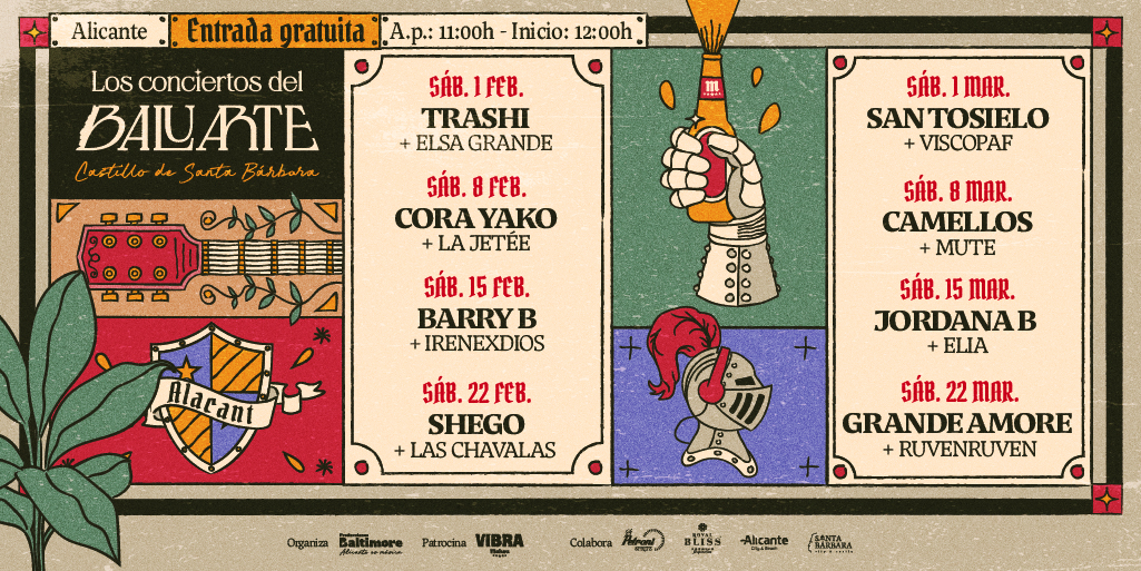 Los Conciertos del Baluarte regresan en febrero y marzo al Castillo de Santa Bárbara 